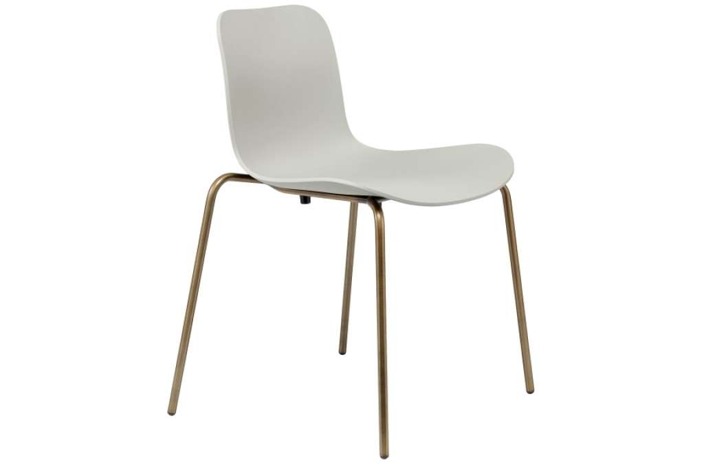 NORR11 - Langue Stack Stuhl - messing - flintgrau - indoor