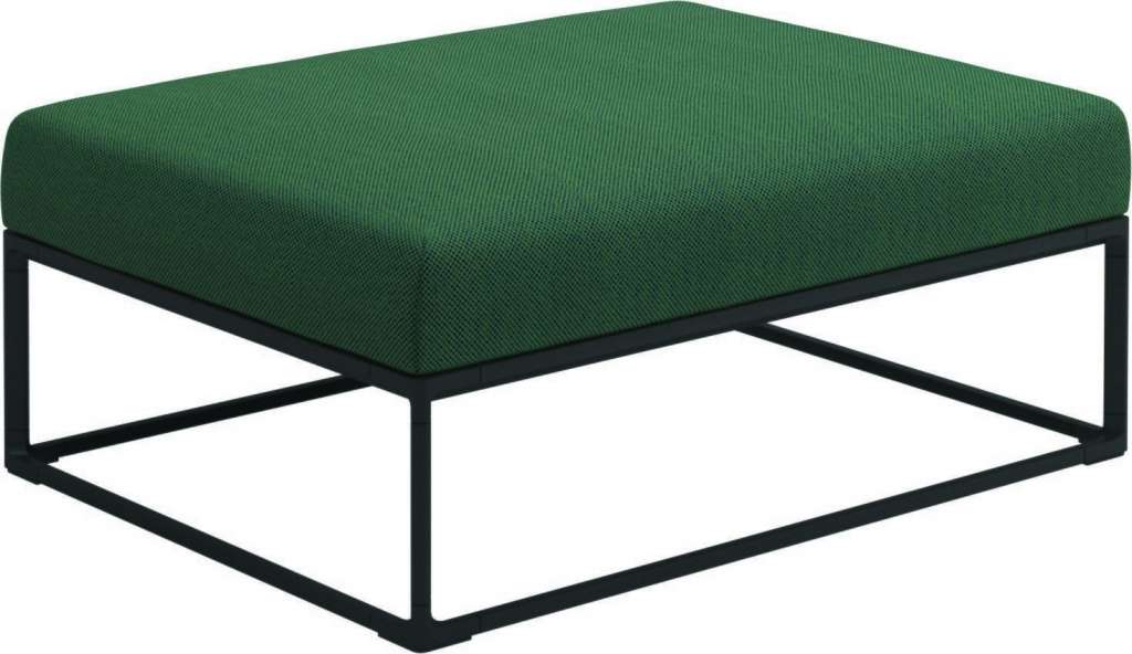 Gloster - Maya Ottomane - robben forest - gestell meteor - 100 x 75 cm - outdoor