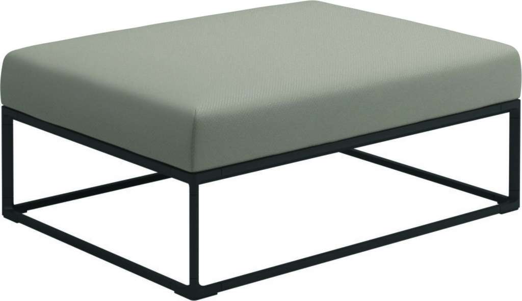 Gloster - Maya Ottomane - dot oyster - gestell meteor - 100 x 75 cm - outdoor