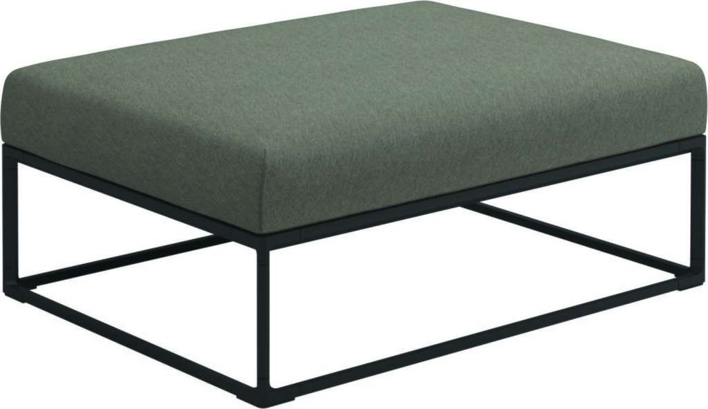 Gloster - Maya Ottomane - tuck truffle - gestell meteor - 100 x 75 cm - outdoor