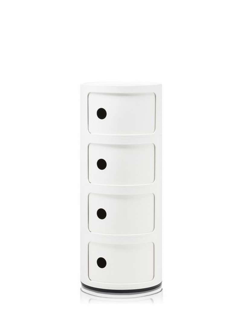 Kartell - Componibili Container - 4 Elemente - weiß - indoor