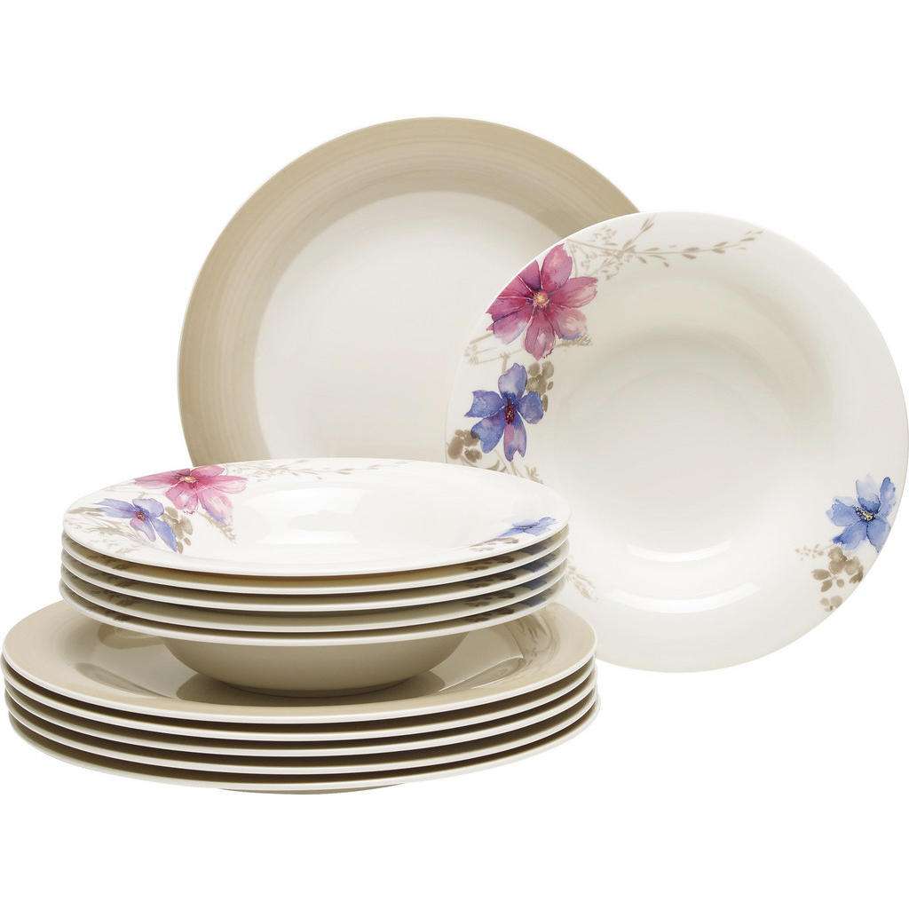 Villeroy & Boch Porzellan TAFELSERVICE 12-teilig, Mehrfarbig