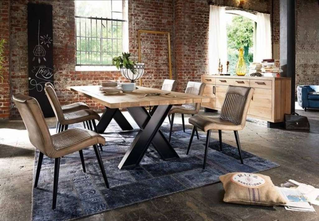 Esstisch Balkeneiche 240x100x75 nevada geölt WOODSTOCK