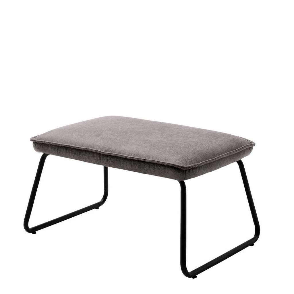 Polsterhocker in Anthrazit und Schwarz modern