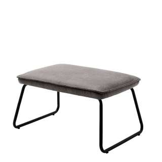Polsterhocker in Anthrazit und Schwarz modern