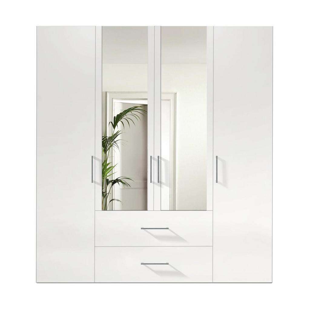 Hom`in DREHTÜRENSCHRANK 4-türig Weiß