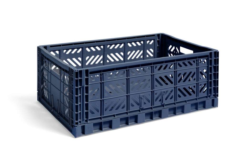 HAY - Colour Crate Korb - navy - L - indoor