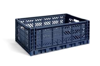HAY - Colour Crate Korb - navy - L - indoor