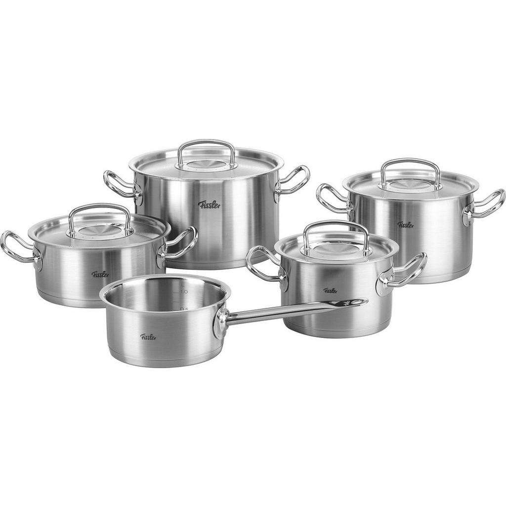 Fissler KOCHTOPFSET Edelstahl 5-teilig, Grau