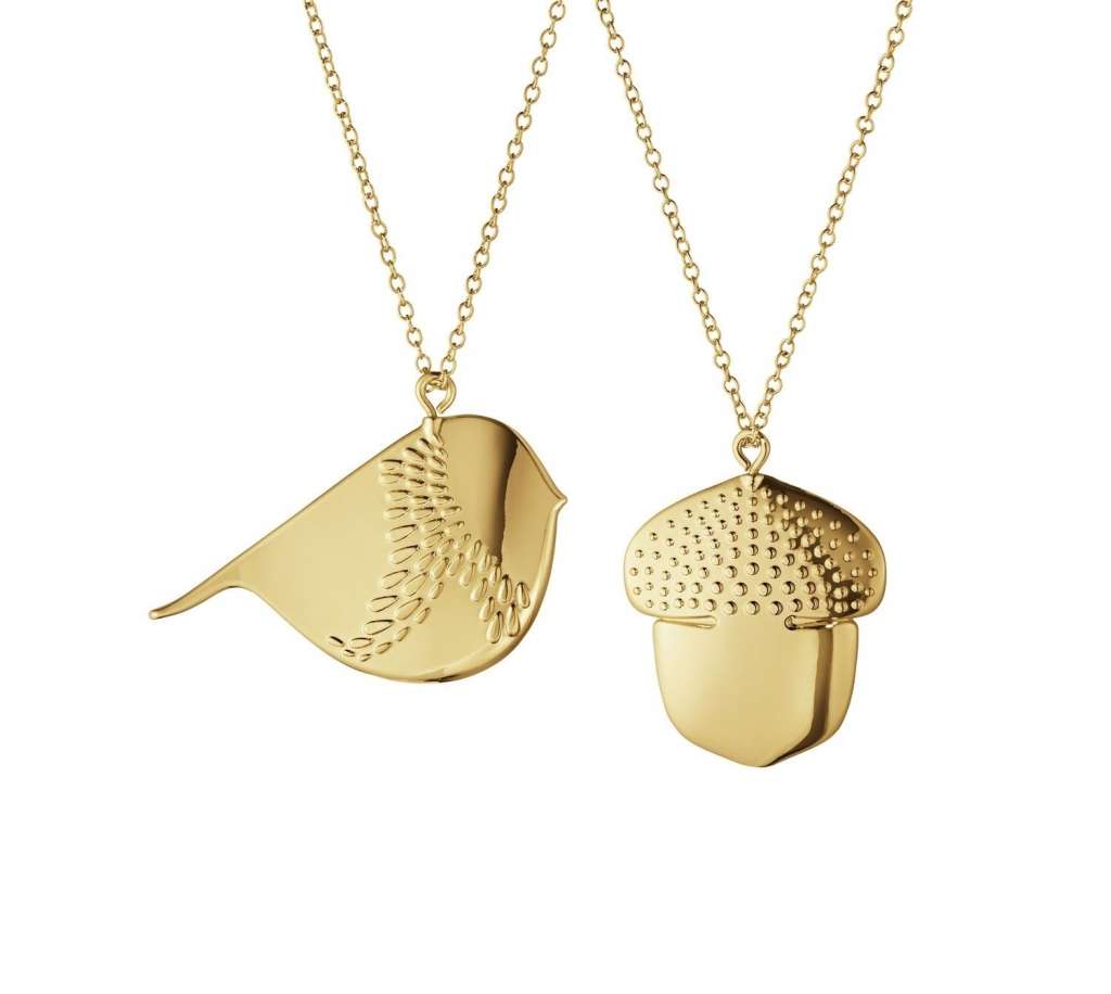 Georg Jensen - Cc 2018 Ornament Acorn & Winter Bird Gold - indoor