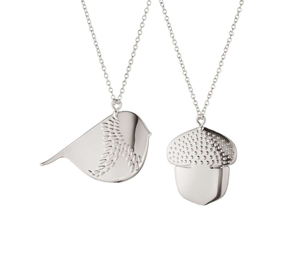 Georg Jensen - Cc 2018 Ornament Acorn & Winter Bird Palladium - indoor