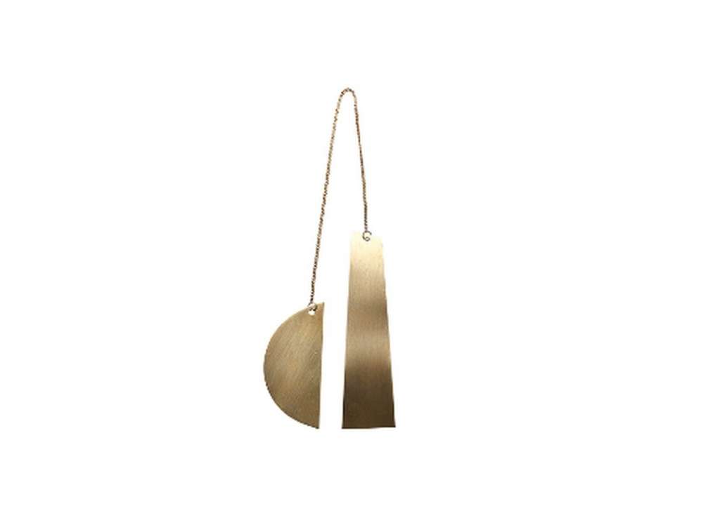 ferm LIVING - Twin Half Moon Brass Ornament - indoor