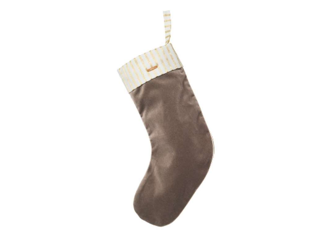 ferm LIVING - Christmas Velvet Stocking - Brown - indoor