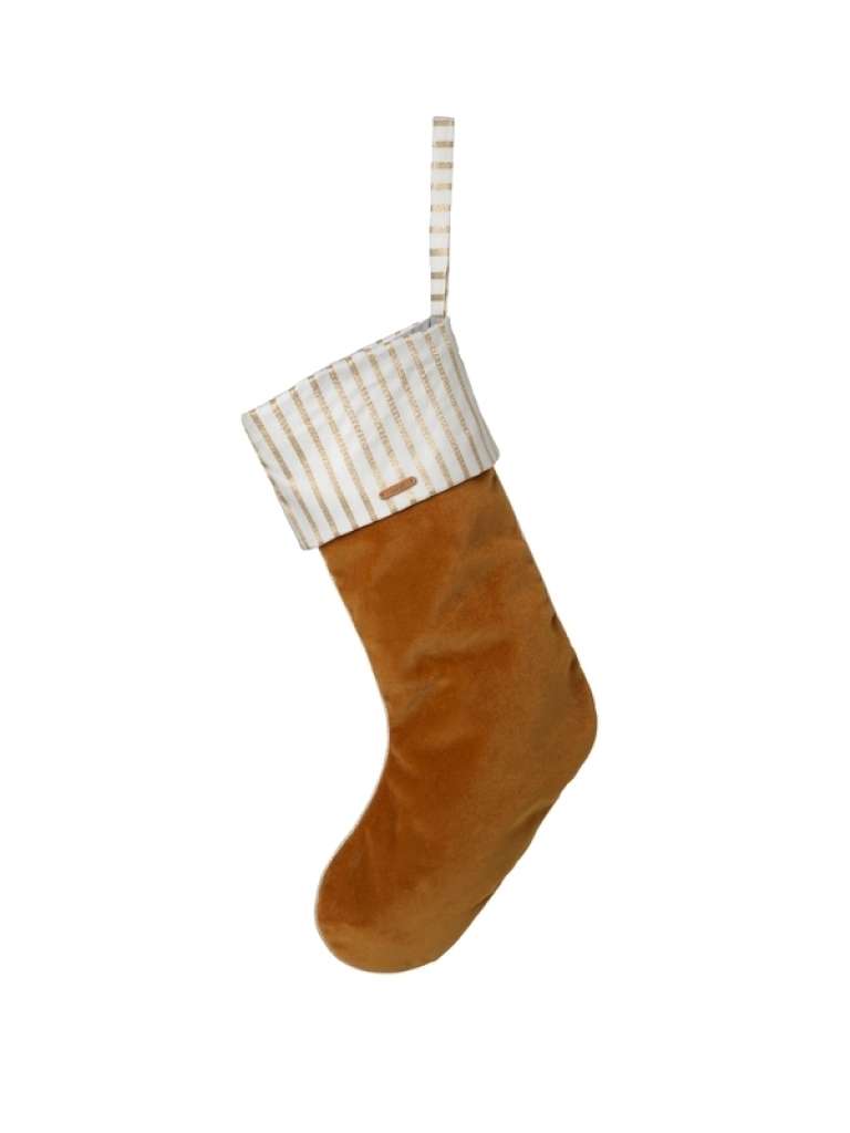 ferm LIVING - Christmas Velvet Stocking - Brown - indoor