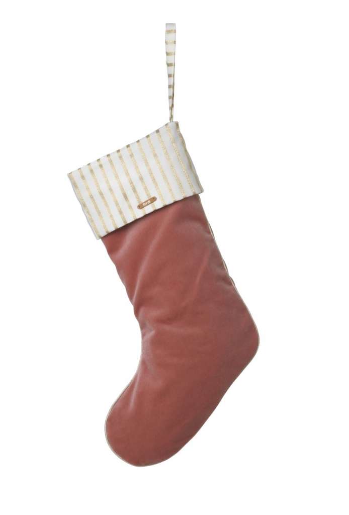 ferm LIVING - Christmas Velvet Stocking - Brown - indoor