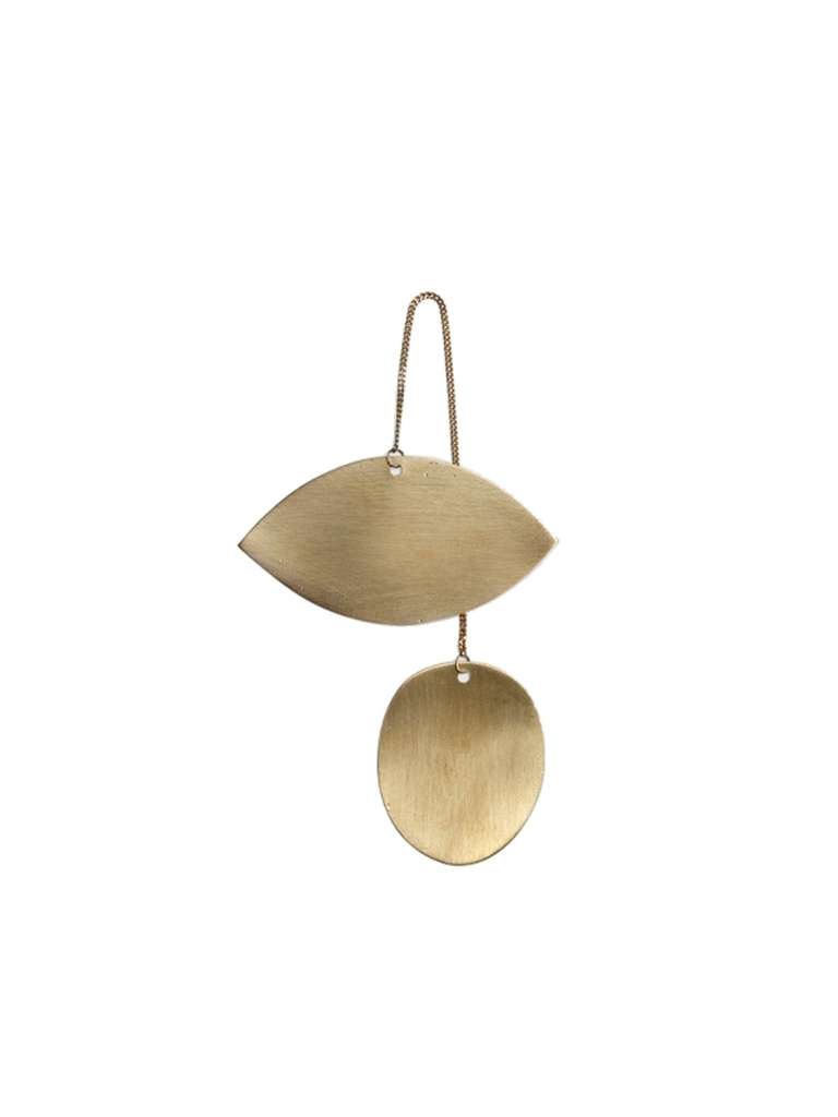 ferm LIVING - Twin Half Moon Brass Ornament - indoor