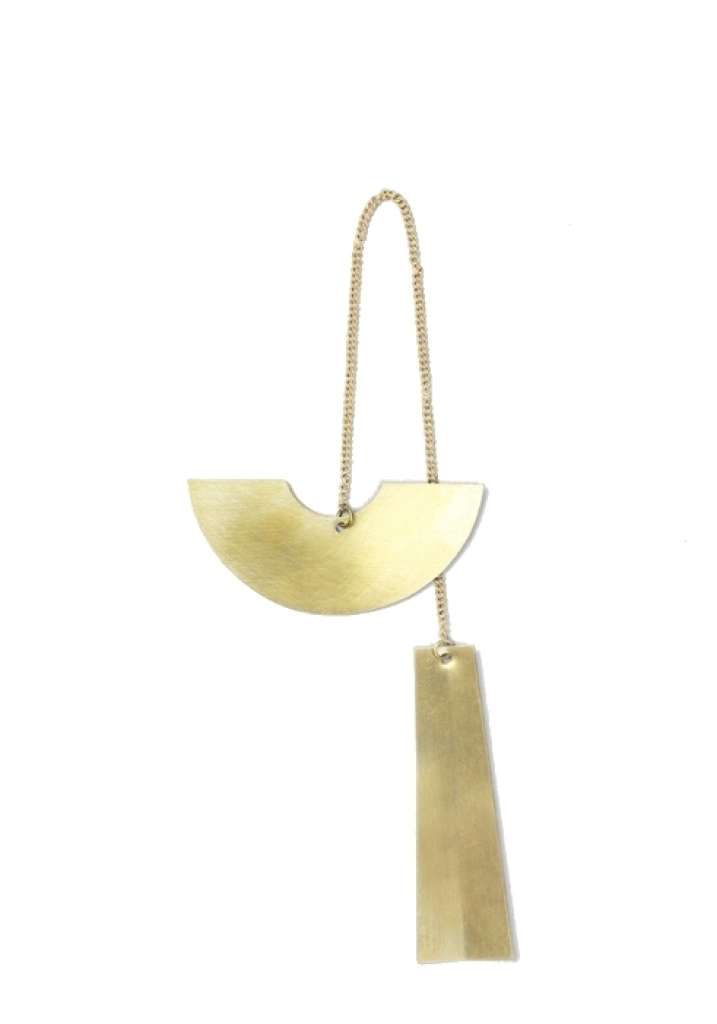 ferm LIVING - Twin Half Moon Brass Ornament - indoor