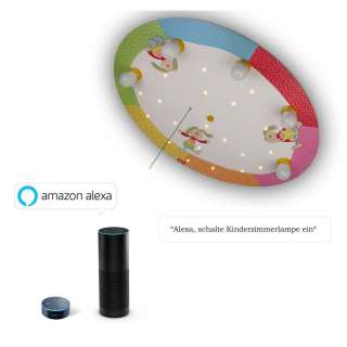 XXXL KINDERDECKENLEUCHTE Amazon Alexa, Mehrfarbig