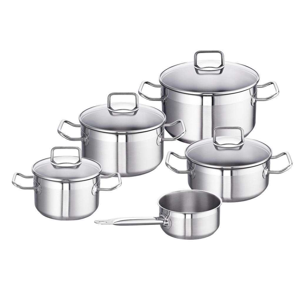 Schulte Ufer KOCHTOPFSET Edelstahl 5-teilig, Silber