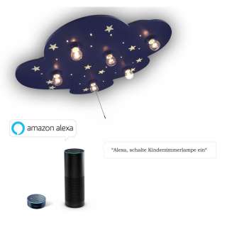 XXXL KINDERDECKENLEUCHTE Amazon Alexa, Blau