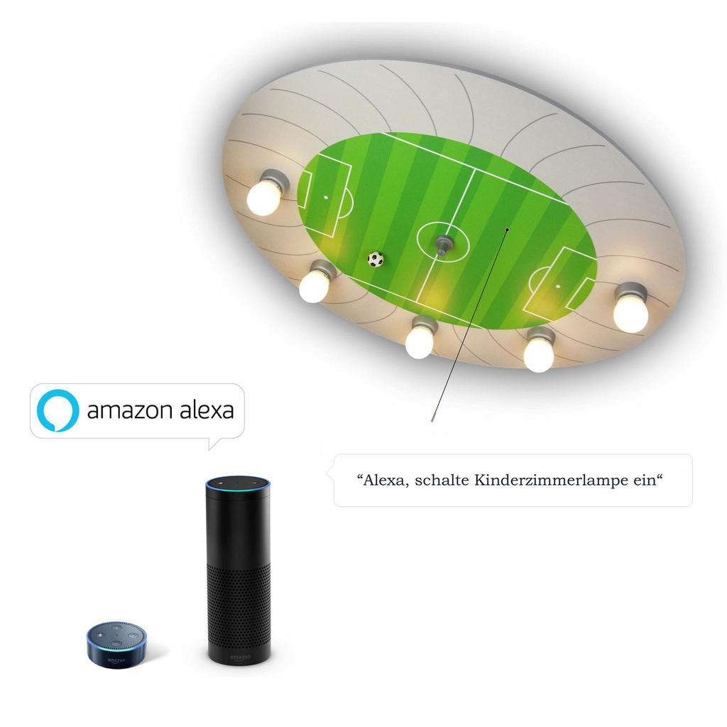 XXXL KINDERDECKENLEUCHTE Amazon Alexa, Grün