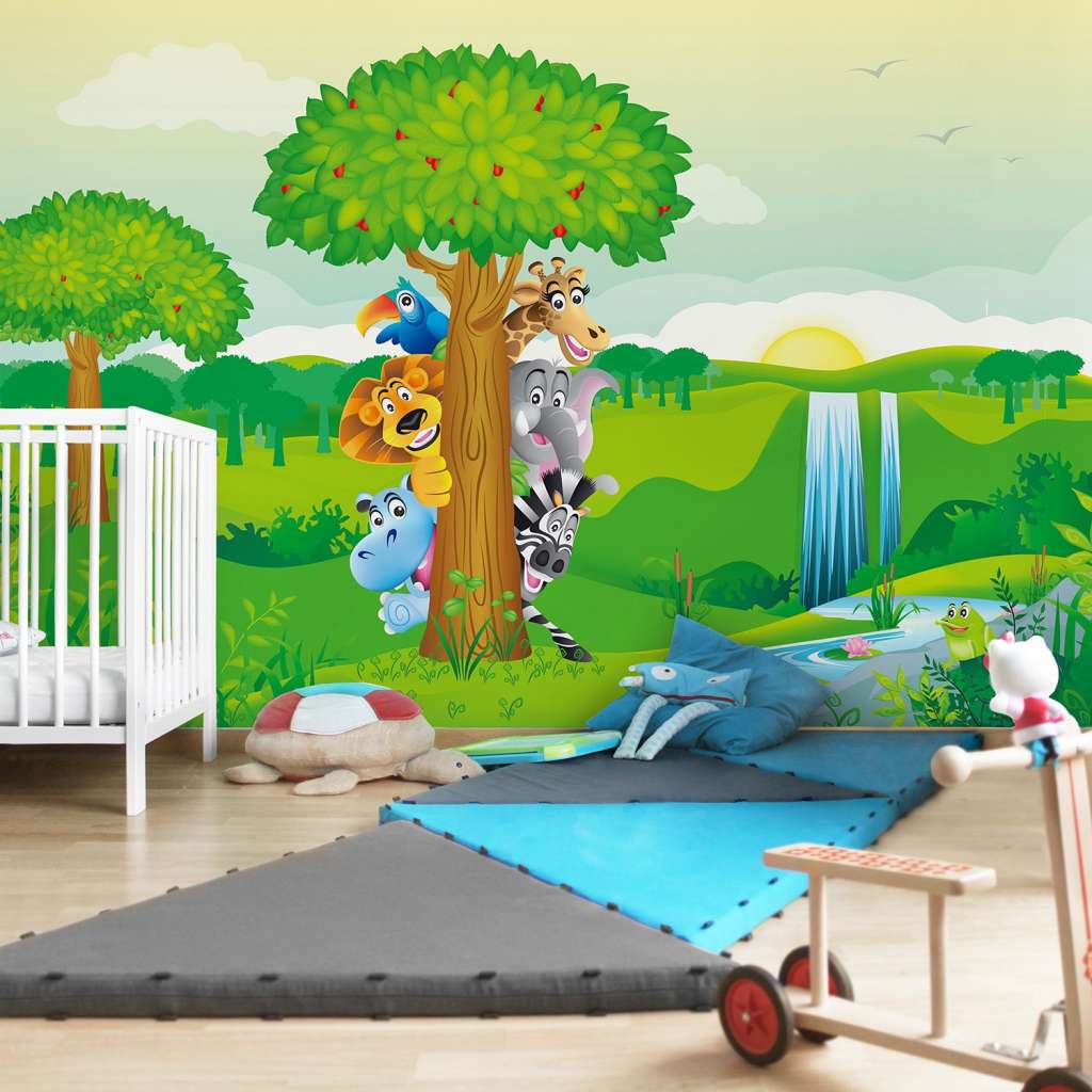 home24 Vliestapete Dschungeltiere