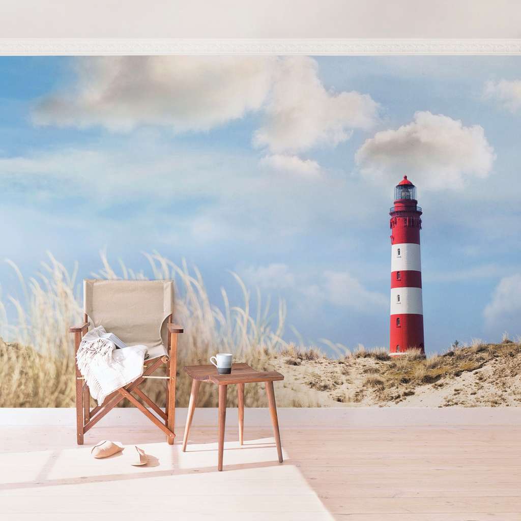 home24 Vliestapete Leuchtturm in den Duenen
