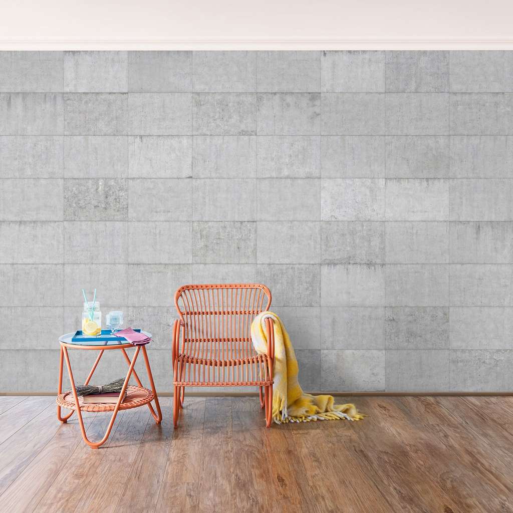 home24 Vliestapete Beton Ziegeloptik