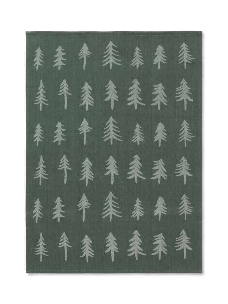 ferm LIVING - Christmas Geschirtuch - dunkelgrün - indoor