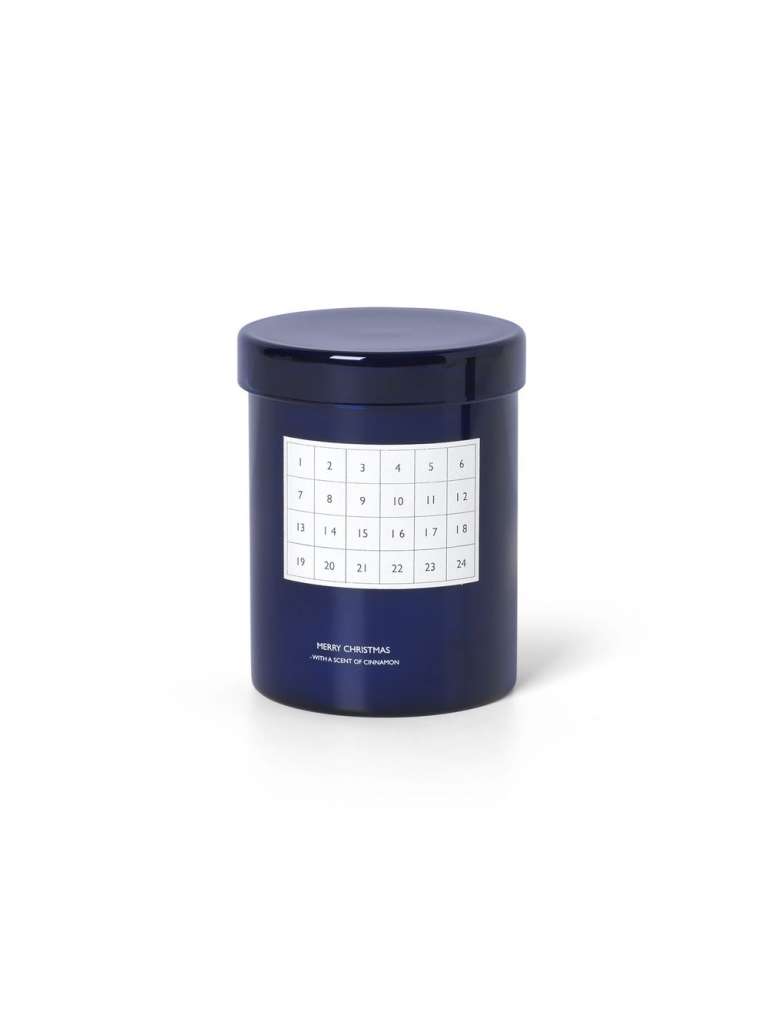 ferm LIVING - Scented Kerzen-Adventskalender - blau - indoor