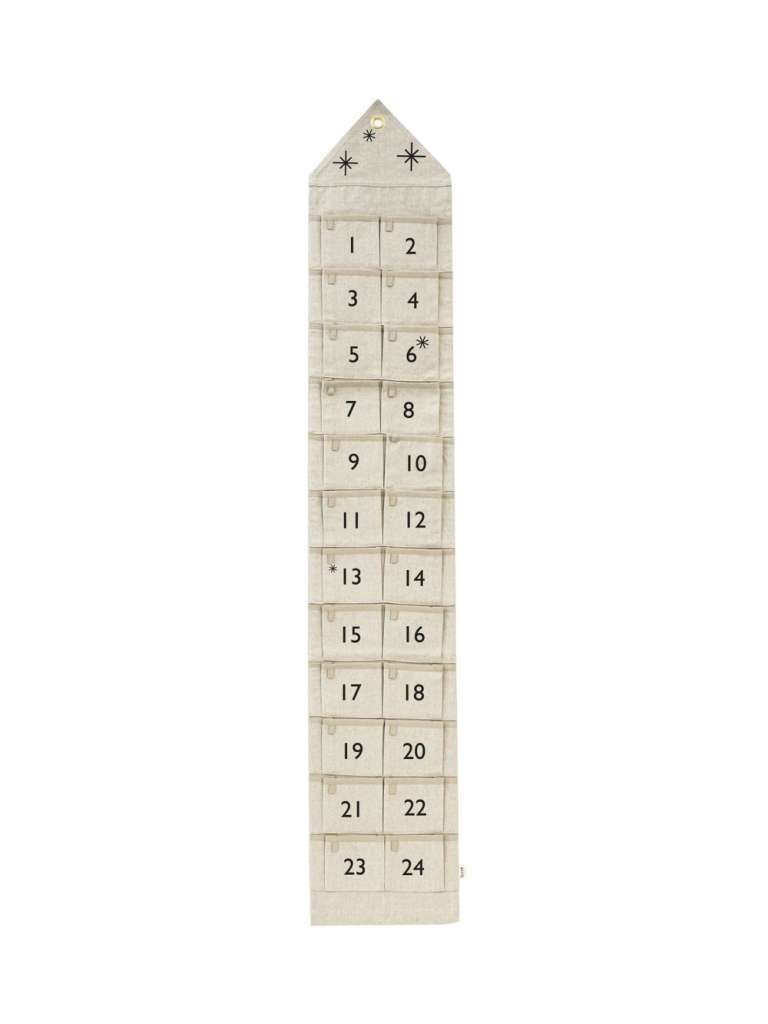ferm LIVING - Star Weihnachtskalender - lang - sand - indoor