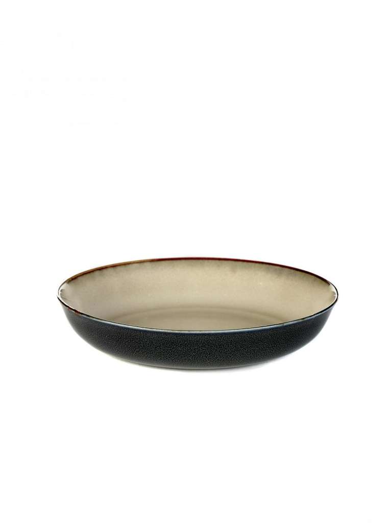 Serax - Terres De Rêve Teller tief - misty grey/ dark blue - indoor