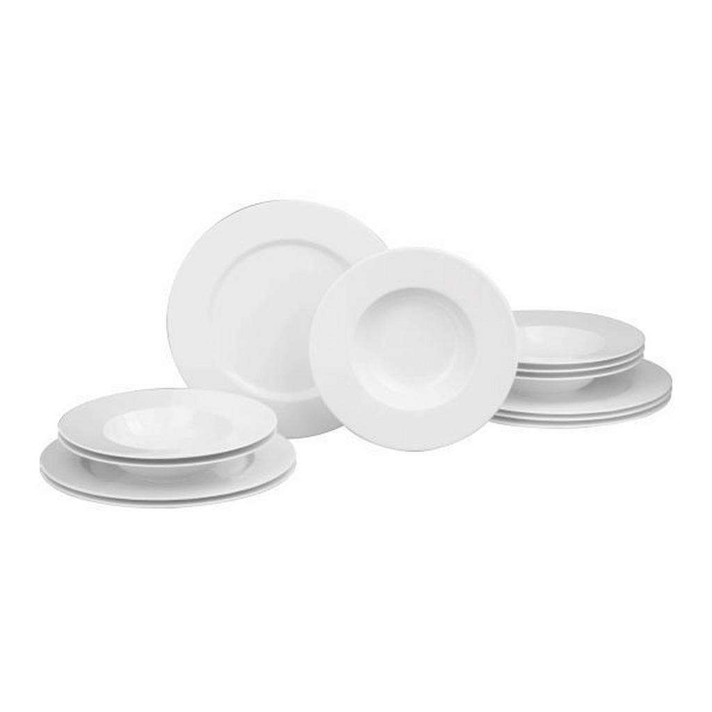 Seltmann Weiden Porzellan TAFELSERVICE 12-teilig, Weiß