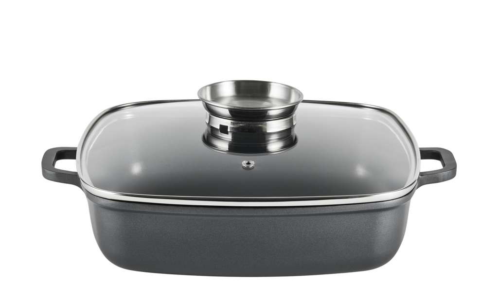 Stolze Schmorbräter  Crispy Induction ¦ schwarz ¦ Aluminium-Guss ¦ Maße (cm): H: 7 Ø: [28.0] Töpfe & Pfannen & Zubehör > Pfannen > Schmorpfannen - Höffner