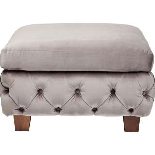 Hocker My Desire Samt Silbergrau
