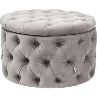 Hocker Desire Samt Silbergrau