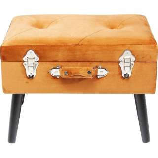 Fußhocker Suitcase Orange