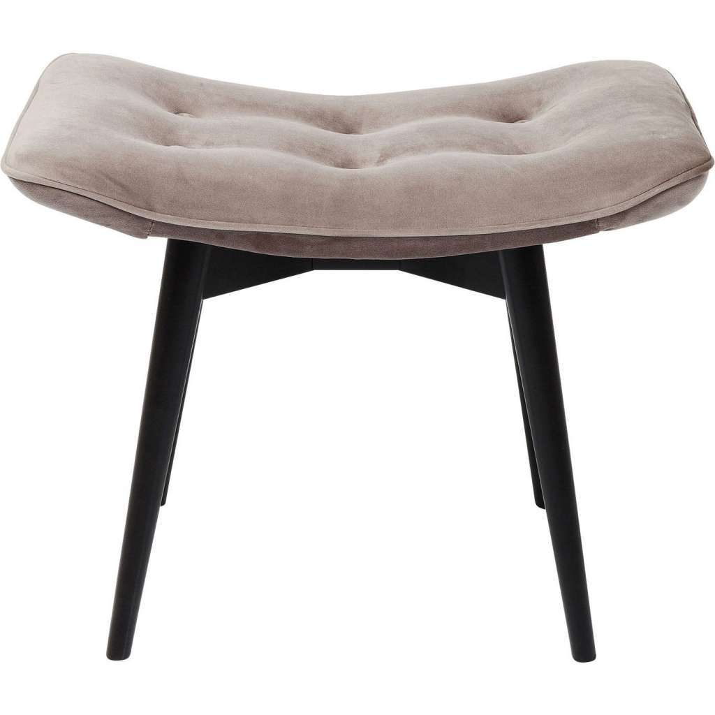 Hocker Vicky Samt Silbergrau