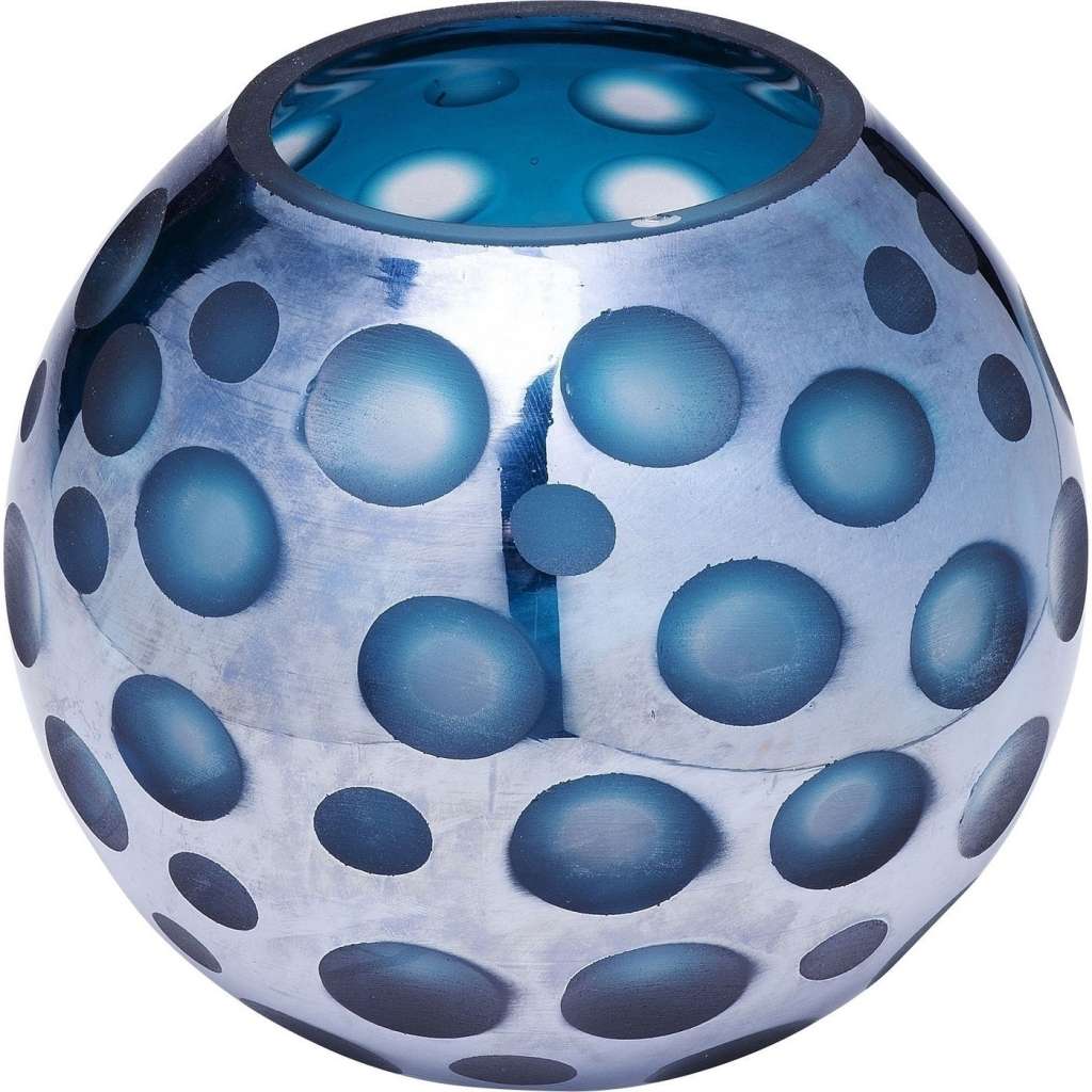 Vase blau Dots 17cm