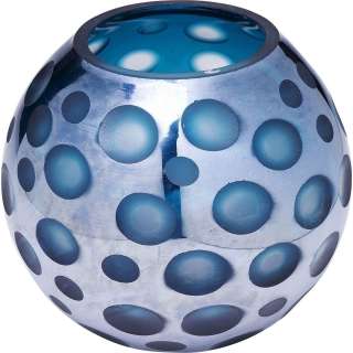 Vase blau Dots 17cm