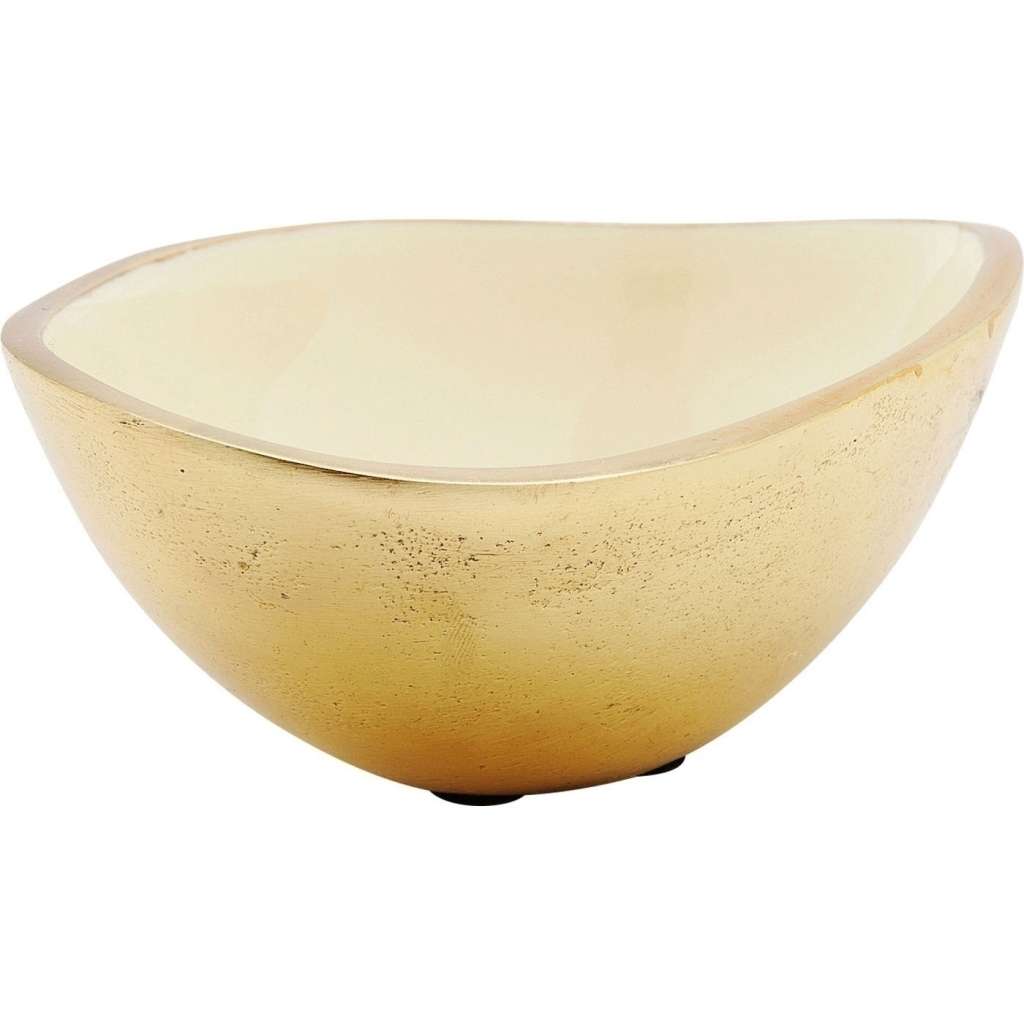Schale Olala Gold-Creme klein