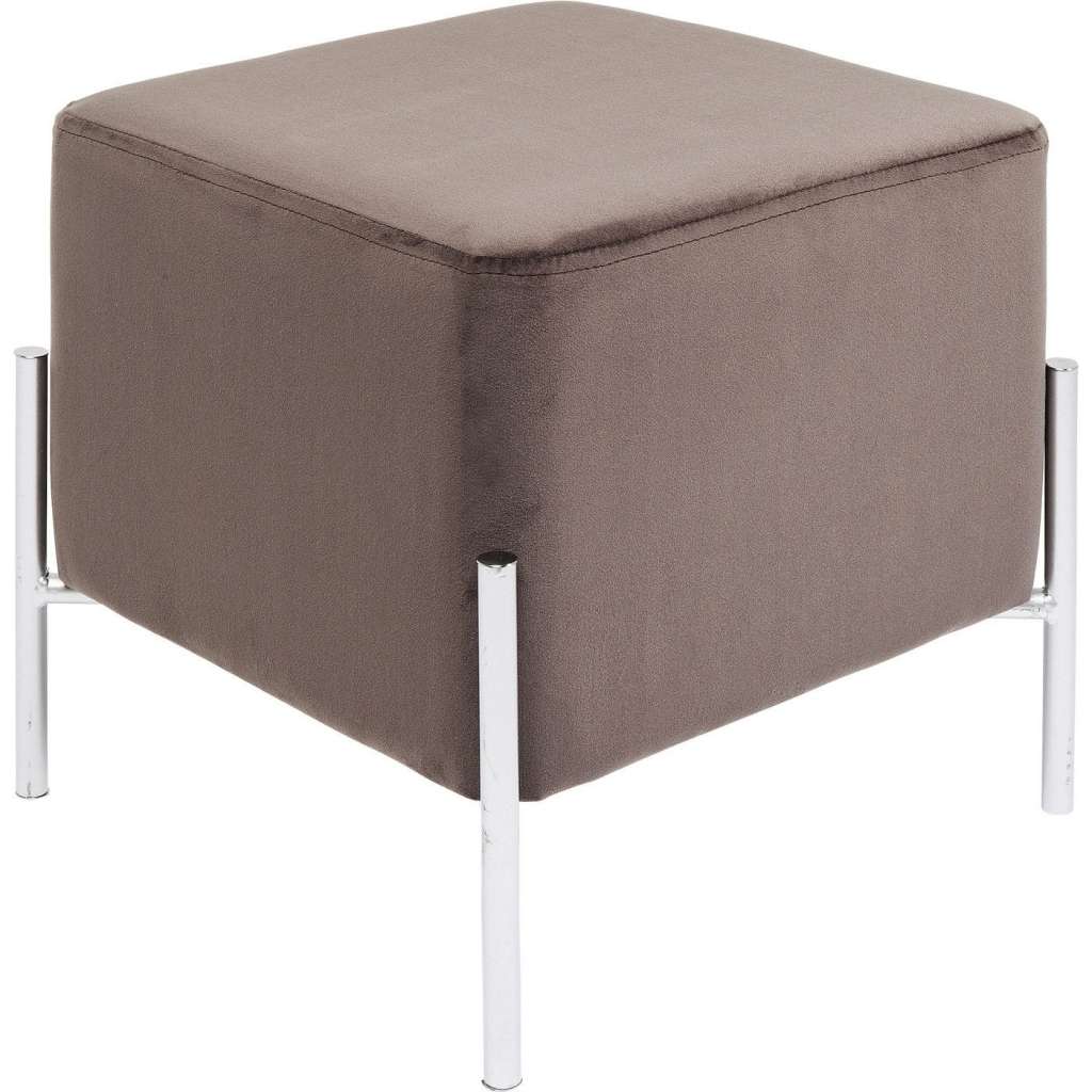 Hocker Franzi Braun Silber 37x37cm