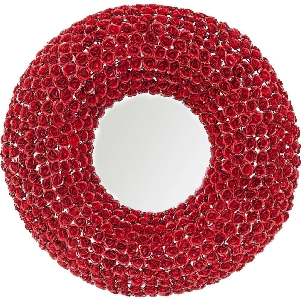 Spiegel Rose Rot Ø100cm