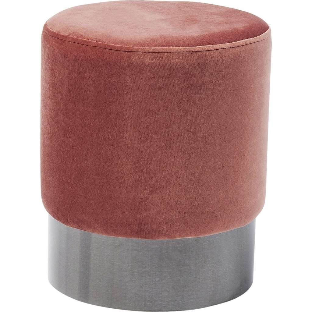 Hocker JAMES Rose Schwarz Ø35cm