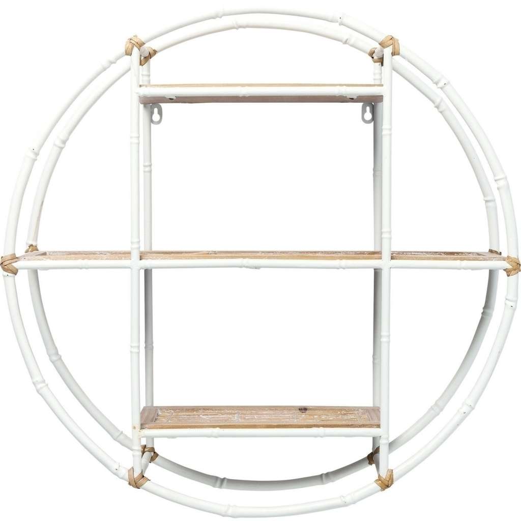 Wandregal Jungle Bambo Weiß Ø60cm
