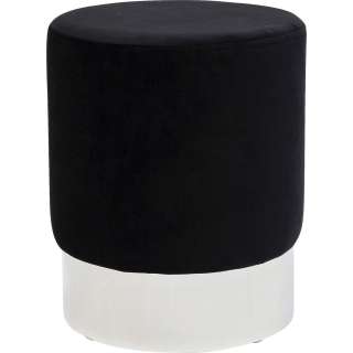 Hocker Cherry Schwarz Silber Ø35cm