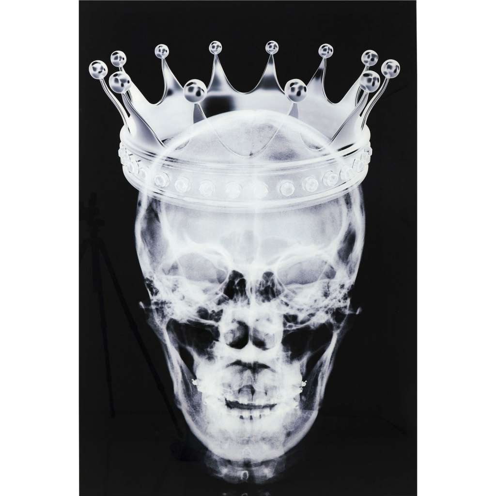 Bild Glas Crown Skull 120x80cm