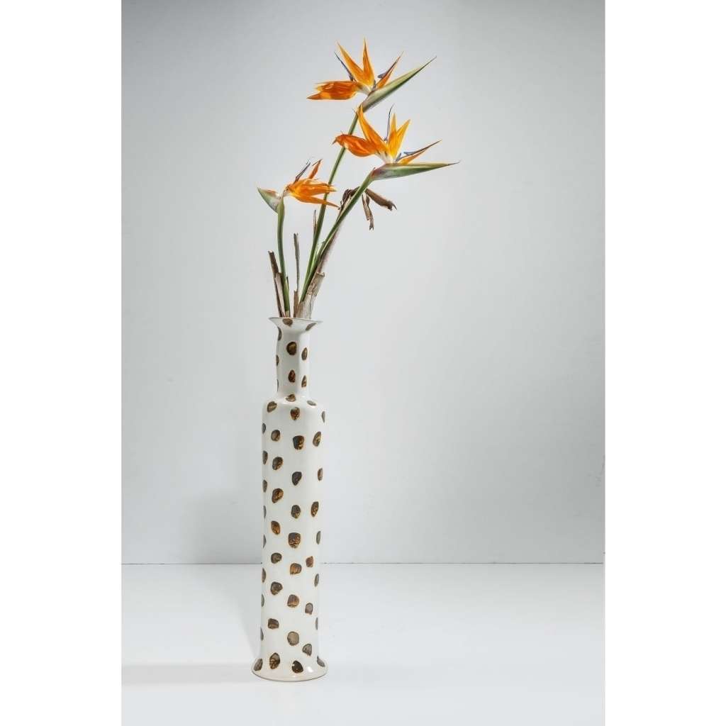 Vase Dots Schwarz 84cm