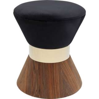 Hocker Lilly Taille Schwarz Ø40cm