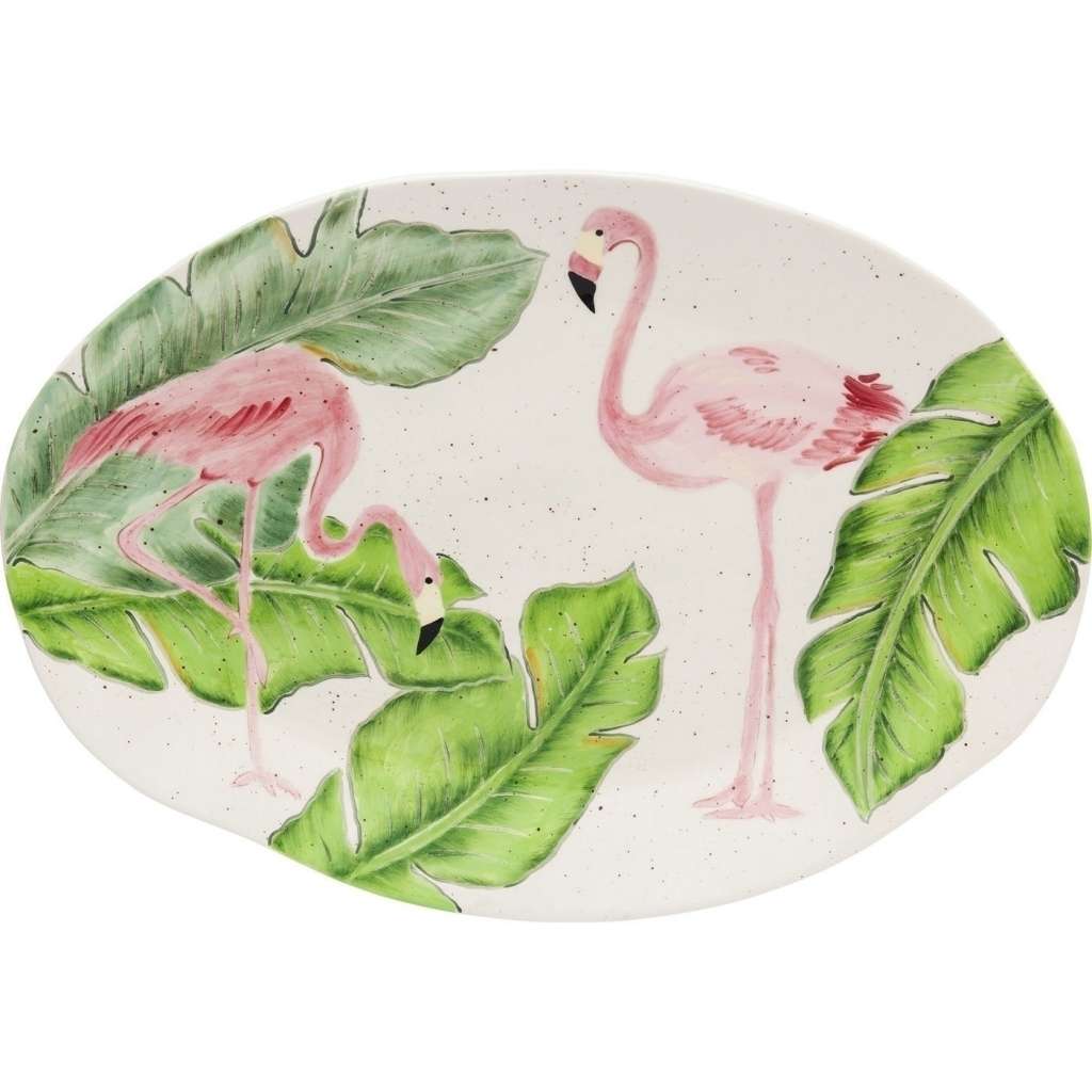 Teller Flamingo Holidays Oval 40cm